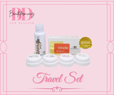 Travel Set Complete Beaute Set (Day Cream, Night Creams, Toner and Papaine Soap)
